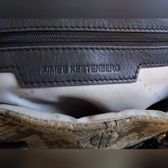 NWOT Aimee Kestenberg Metallic Snake Casual Boho Purse w/ Wristlet & Dust Bag - Picture 11 of 16